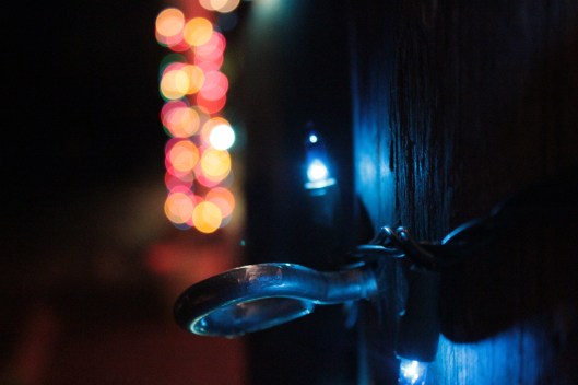blue light bokeh